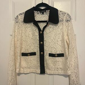 NWOT New J Crew Lady Lace Shirt Jacket Size XS